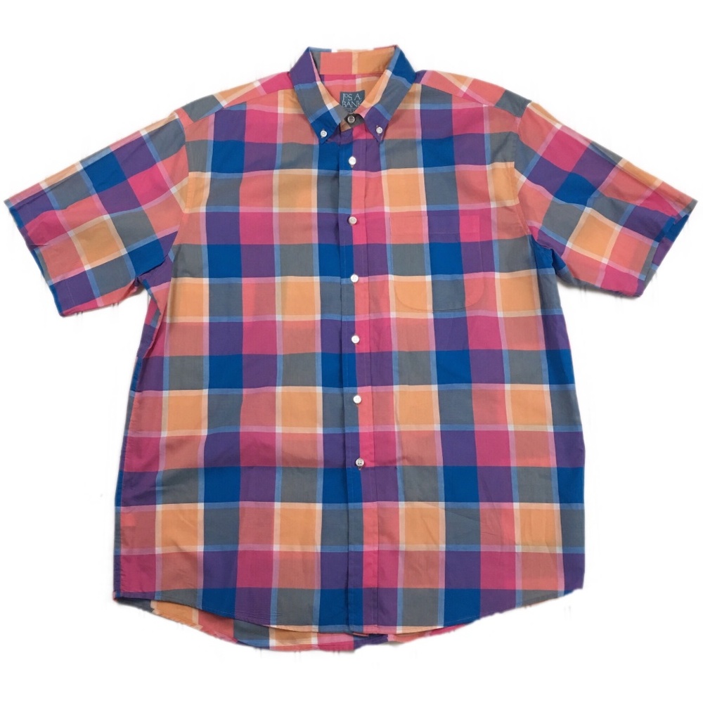 JoS. A. Bank Mens Short Sleeve Stay Cool Shirt (L)